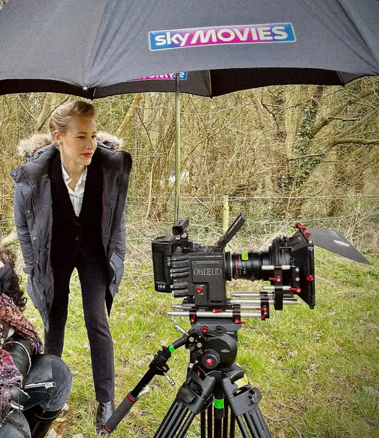 Crew Studio Filming On Location with Sky Movies